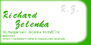 richard zelenka business card